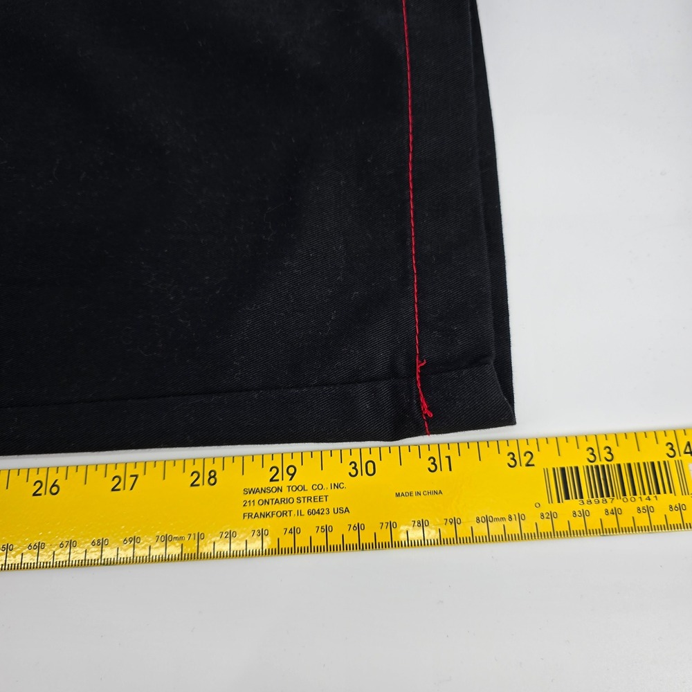 True Religion Cargo Pants Mens Contrast Stitch Jet Black Red 108335 Size 34 NWT - Picture 12 of 13
